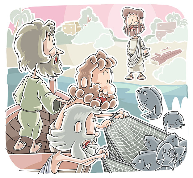 Jesus told where to catch the fish