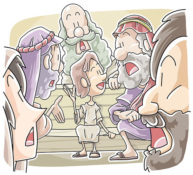 Boy Jesus in father's house
