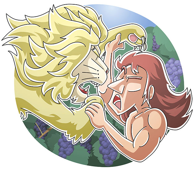 Samson tore the lion