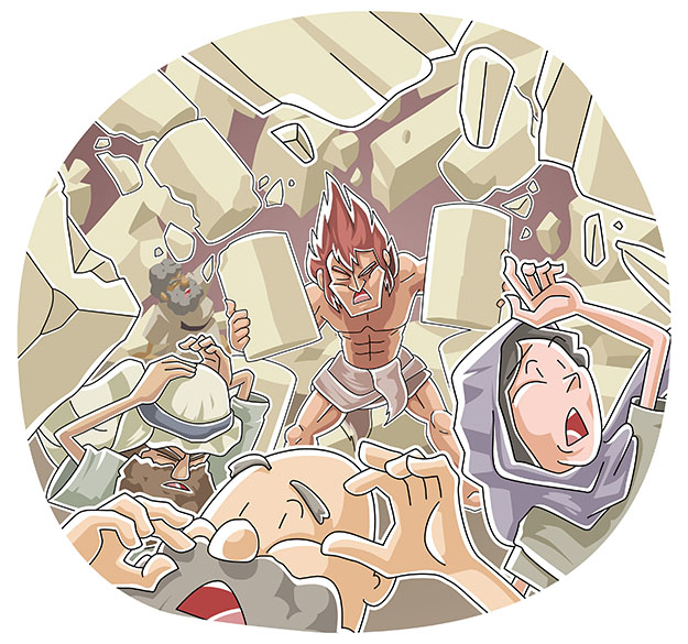 Samson dies with the Philistines