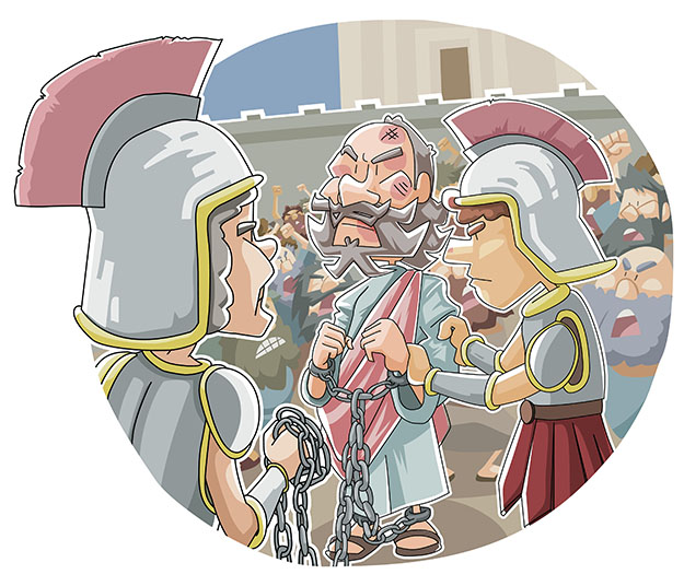 Paul arrested in Jerusalem